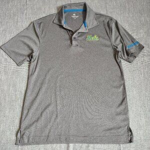 UCLA Bruins Shirt Size Medium Gray Embroidered Logo Colosseu Golf Polo